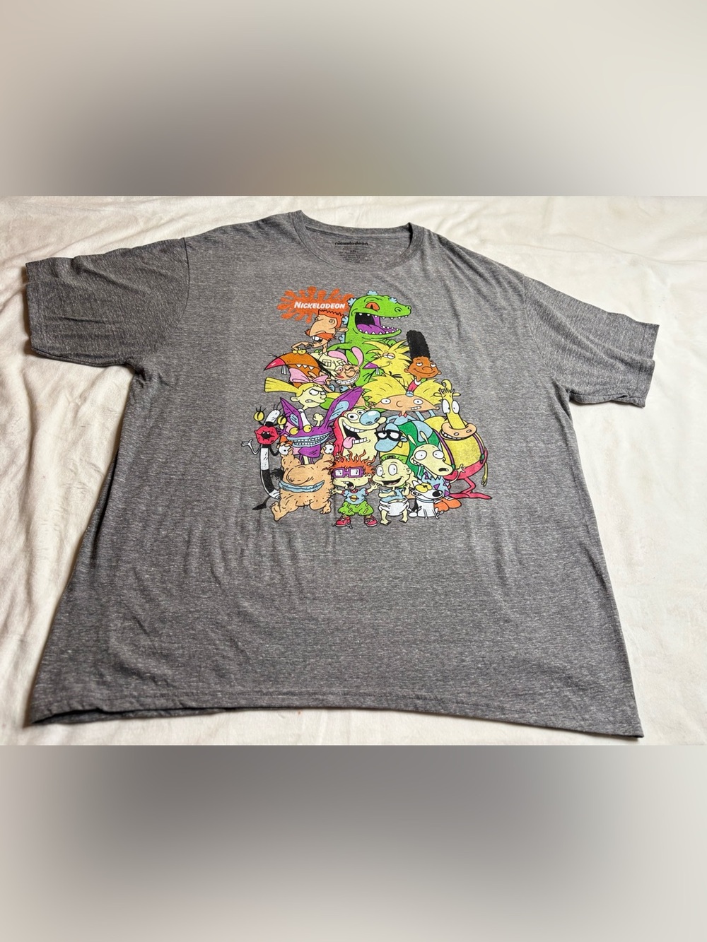 Nickelodeon Gray Logo Print Tee